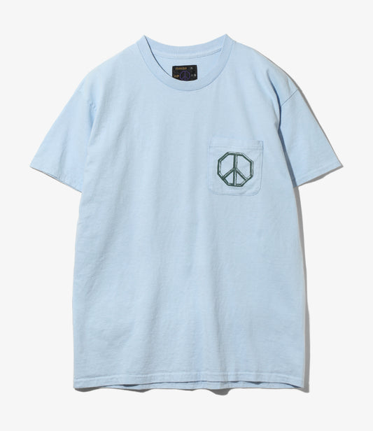 花太陽雨 x F.KITAMURA　Pocket Tee - Light Blue