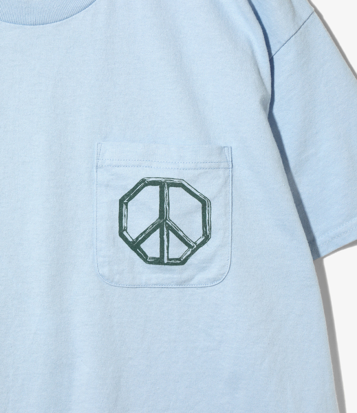 花太陽雨 x F.KITAMURA　Pocket Tee - Light Blue