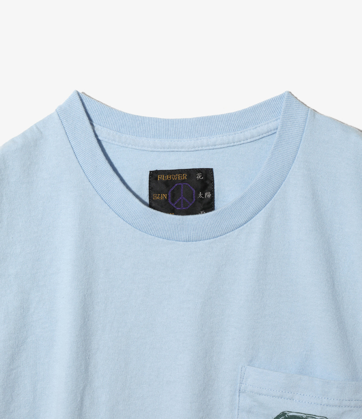 花太陽雨 x F.KITAMURA　Pocket Tee - Light Blue