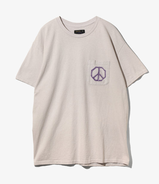 花太陽雨 x F.KITAMURA　Pocket Tee - Ice Grey