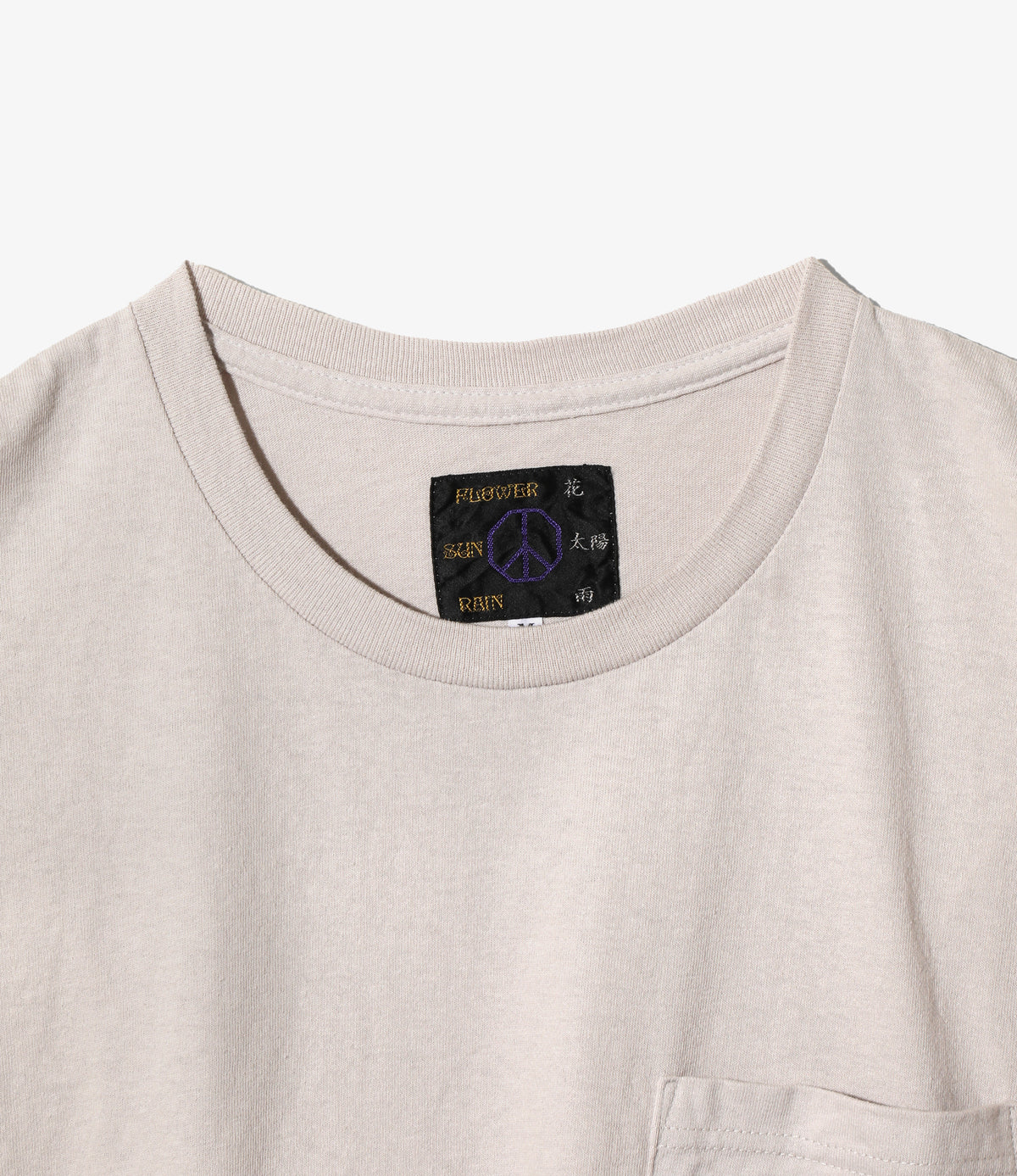 花太陽雨 x F.KITAMURA　Pocket Tee - Ice Grey