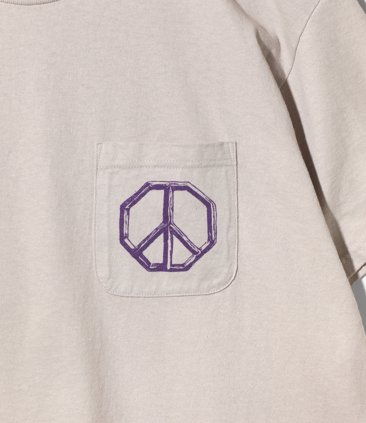 花太陽雨 x F.KITAMURA　Pocket Tee - Ice Grey