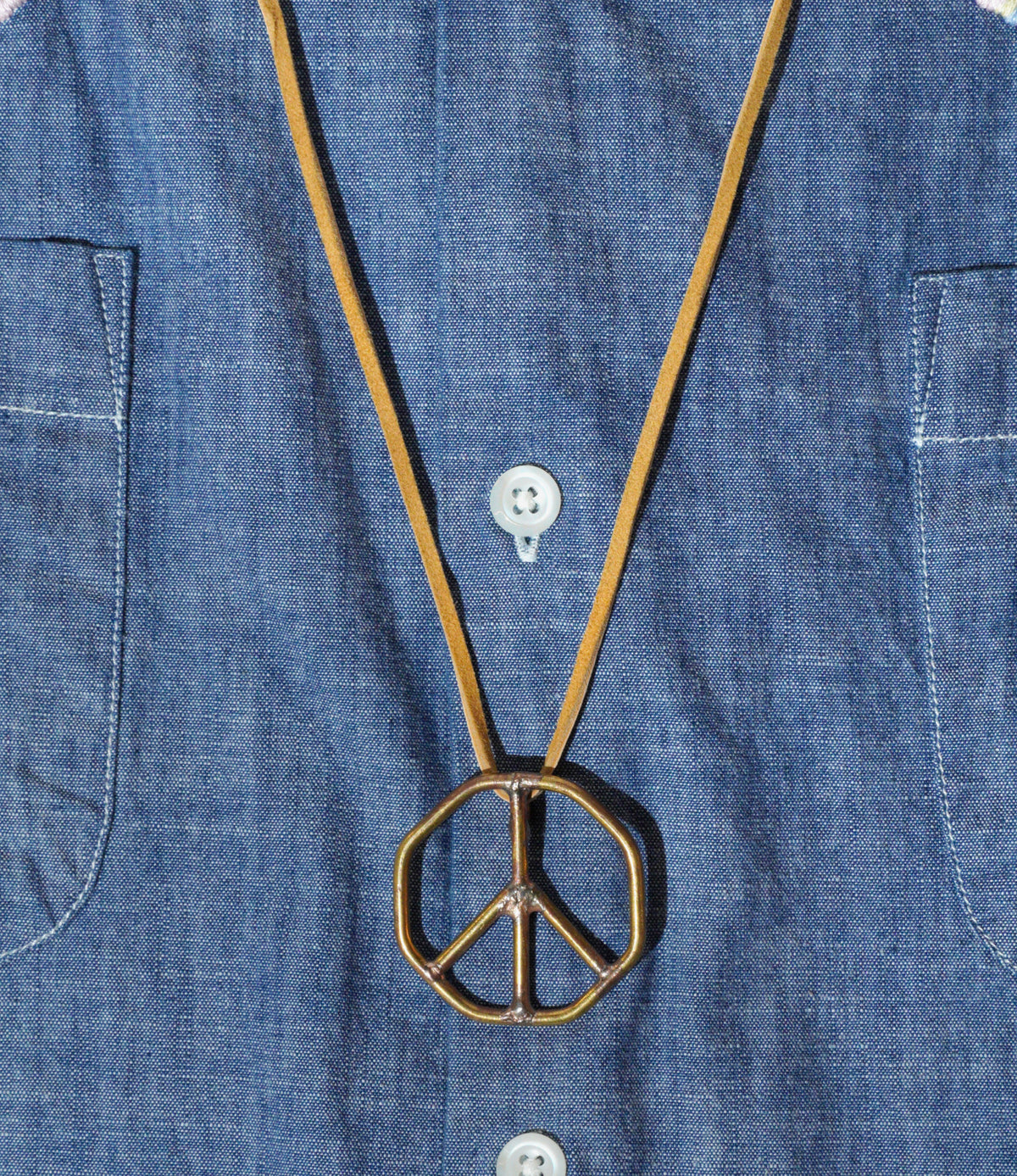 花太陽雨 x Metal Deer Design　Peace Mark Pendant Top - Polished